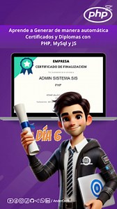 Día 6: Generación de Certificados y Diplomas con PHP, MySql y JS #php #programming #chatgpt #AnderCode #CursoOnline #mysql #programmer #developer | AnderCode
