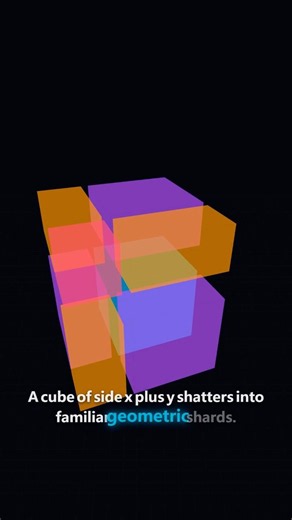 Visualizing Binomial Theorem in Higher Dimensions #maths #science #visualmath #geometry #shorts