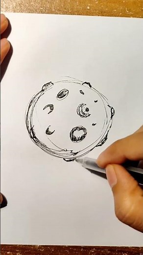 Drawing an asteroid in 10 seconds🕒🌌🪨🚀| quick sketch✏️|speed art⏩| #shorts