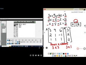Solving Systems of Equations Using Matrix Function of Calculator