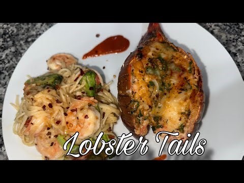 How to cut a Lobster | How to cook Lobster tails Recipe | Garlic butter Lobster Tails #lobstertails