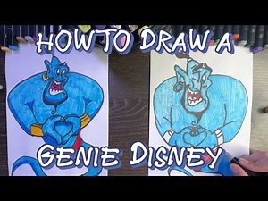 How to Draw Genie from Aladdin | Step-by-Step Marker Tutorial for Beginners!