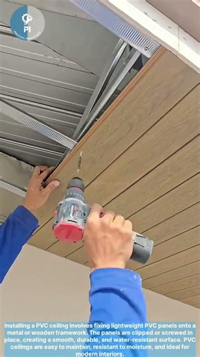Installing a PVC ceiling #homeimprovement
