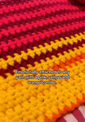 Loving how this variegated yarn is working up 😍 the colour changes are giving sunset vibes and I’m obsessed with how the stitches pop. If you’re into crochet projects with bold colour palettes, this yarn from @Yarn Addicts is a dream 🧶✨ Crocheters… what would you use this yarn for?! 🧡💛🩷 #crochettok #crochetuk #crochetinspiration #crochetaddict #yarnlover