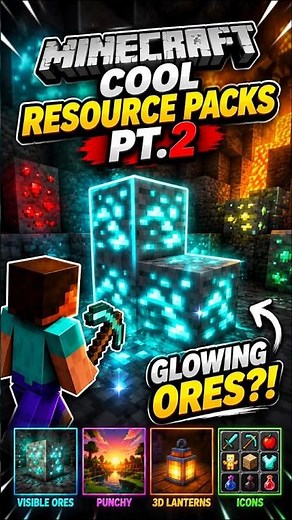 🔥 Minecraft Cool Resource Packs PT.2 | Glowing Ores?! 💎