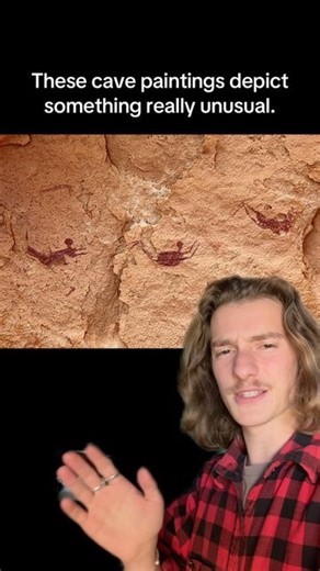 Milo on Instagram: "The Cave of Swimmers - - - #greenscreen #archaeology #anthropology #history #lesson #cool #creepy #interesting #deepdive #cave #painting #ancient #greensahara #bones #discovery #milorossi #miniminuteman #mystery #mysterious #foryou #foryoupage #fypage"