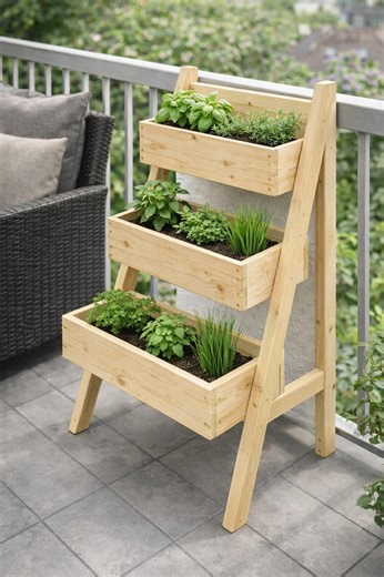 Vertical Herb Garden Plans | Ladder Planter DIY | Wooden Herb Stand PDF - Etsy