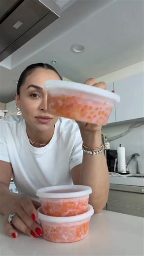 DANIELLE on Instagram: "This is how I typically store Salmon Roe when I buy it in large quantities #salmonroe #salmon #caviar"