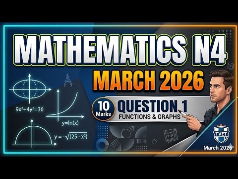 Mathematics N4 March 2026 Q1: How to Sketch Ellipses, Logs & Semi-Circles