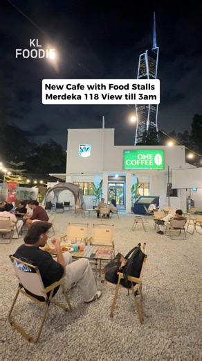 New Cafe with Amazing view till 3am in KL 📍 One Coffee @ Jln Hang Tuah KL ⏰ Sun - Mon (1pm - 1am) ⏰ Fri & Sat (1pm - 3am) | KL Foodie