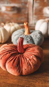 Make these beautiful pumpkins with me! New easy sewing pattern and detailed making tutorial is available for purchase with 50% discount for $2 only! You will need: velvet fabric, air dry clay and acrylic paint for the pumpkin stem making, stuffing and the beads. No sewing machine, no sewing skills are needed. I can’t stop making these pumpkins, guys. Perfect Halloween decoration or the gift for the ones you love 🧡 Click my website or Etsy link to visit my small shop #halloweendecor #diy #pumpki