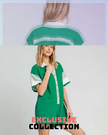 Umgee French Terry Collared Colorblock Romper