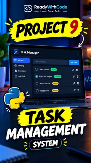 Task Management System in Python 🐍 | Python Project #9 | Beginner Project #learnpython #python