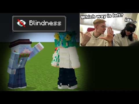 Hax and Rowl try to beat minecraft but one of them is blindfolded