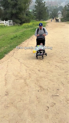 Hiking with a baby in a stroller is not for the weak 😮‍💨#californiatrails #hike #chinohills