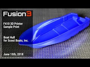 Fusion3 F410: Model Boat Hull by Scout Boats (Sample Print)
