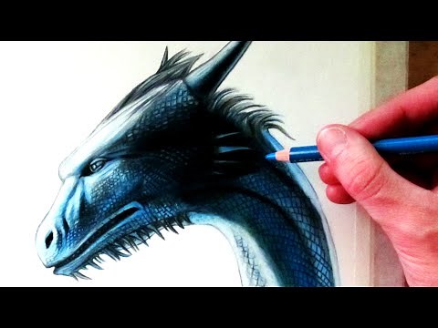Drawing a Dragon Head - Saphira from Eragon