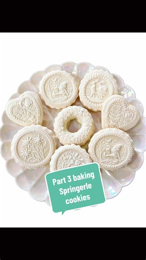 Part 3 baking Springerle cookies #springerle #springerlecookies #cookietok #christmascookie #christmascookbook #holidaybaking #holidaybakingrecipes #learntobake #bakingseason #holidaycountdown #familyrecipes #holidaycookbook #christmascookiebootcamp #springerlovers #springerlemold #christmasakes