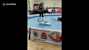 Twiggy, the impressive water skiing squirrel, wows the crowd in Minnesota