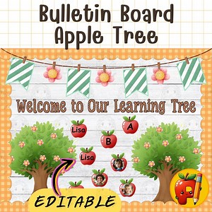 Apple Tree Bulletin Board Kit: Editable Classroom Decor (digital Download) - Etsy UK