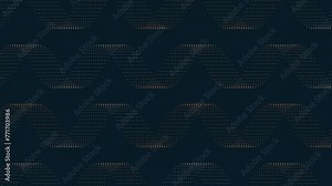 A pattern of wave-like lines composed of spaced-out dots on a dark background. The dots create a visually satisfying design resembling a wave