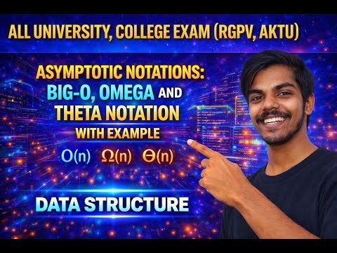 Asymptotic Notations (Big O, Ω, Θ) with Graphs | Data Structure Important Question