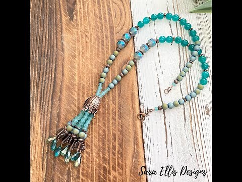 Bead Stringing Wire Tassel Necklace Project