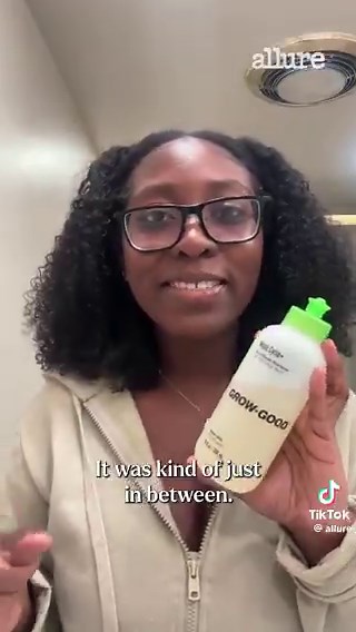 Allure magazine shares a TikTok of a review on Cardi B Grow Good Extra Repair Shampoo
