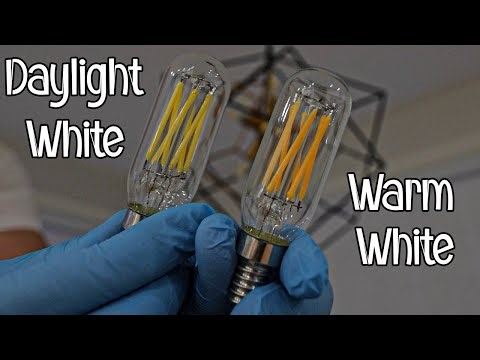 Chandelier LED Bulb | Shape T8/Type E12 | Warm White vs Daylight White (Amazon Rating 4.8 out of 5)
