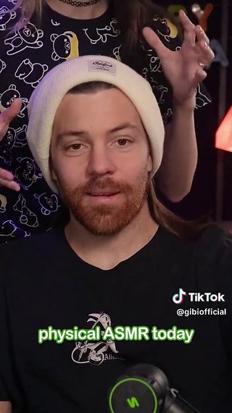 I roped Ben into filming a video themed around his birthday, so I tried to make it as relaxing as possible for him 🎉🎁🎂 #asmr #gibi #gibiasmr #fyp #foryou #sleep #asmrtiktoks #relax #tiktokasmr #whisper #couple #relationship #birthday