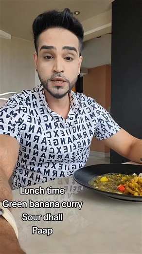 Delicious Green Banana Curry and Sour Dhall Recipe