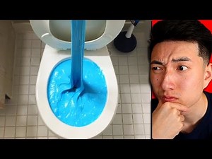 WILL IT FLUSH? - Blue Slime EXPERIMENT
