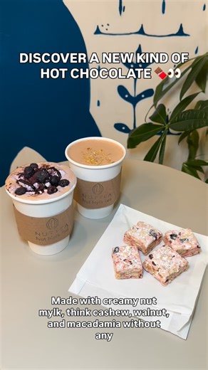 Steph | MEET A NEW KIND OF HOT CHOCOLATE 🍫✨ . @nuttea_canada 100% plant-based drinks are made with fresh, in-house nut mylk—30% cashew, walnut, and... | Instagram