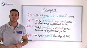 NECK PAIN GUIDELINE PART 5: ANALYSIS After screening, patient-history taking, anamnesis and physical examination it's time to analyze your findings. On the basis of this analysis your are creating treatment profiles. Watch the video to find out more about these different profiles! In the coming days, we'll talk about the recommended treatment for each of the different profiles. | Physiotutors
