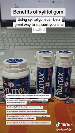 Xylitol gum: your tasty defense against cavities! #xylitol #xylitolgum #cavity #oral #oralhealth #oralhygiene #oralcare #teeth #teethcare