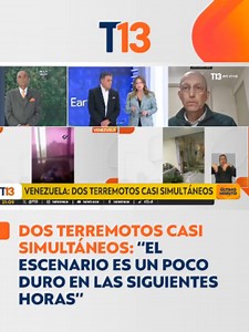 Christian Salazar, geólogo de la Universidad Mayor, explica que la situación en Venezuela tras los dos terremotos sigue delicada, donde se esperan más réplicas y que hoy ponen en peligro a los ciudadanos por el grave daño en la infraestructura. Más en T13.cl.