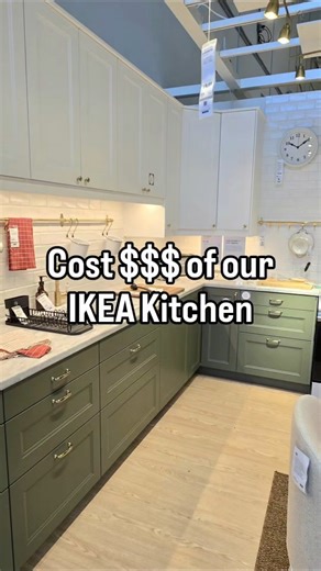 Mia | DIY home & design on Instagram: "Progress update & Cost of our IKEA Kitchen Cabinets $$$. These prices are in Canadian Dollars and only include the cabinets - no countertops, hardware, or sink, which we plan to source for cheaper elsewhere. This also does not include the install as we plan to do that ourselves. Stay tuned to see the progress! #ikea #ikeakitchen #ikeakitchencost #kitchenremodel #kitchendesıgn"