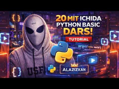 20 minutda Python o‘rganamiz 🐍 | Eng oson yo‘l (2026)