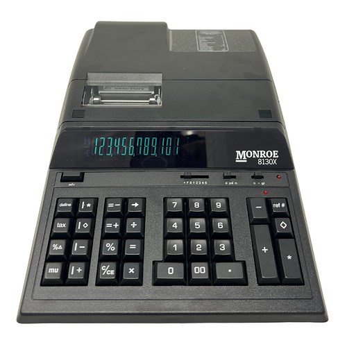 Monroe 8130X 12-Digit Basic Function Heavy-Duty Accounting Printing Calculator
