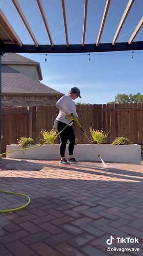 It’s time to show some love to our brick pavers 🥰 #brickpaver #brickpaverpatio #brickpavers #diybackyardproject #backyardproject #powerwashing #powerwashinglife #pressurewasher @ryobitoolsusa