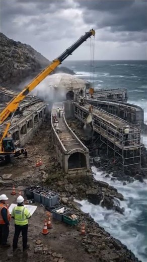 “Old Seaside Building Restored in Minutes | Satisfying Time-Lapse Renovation”