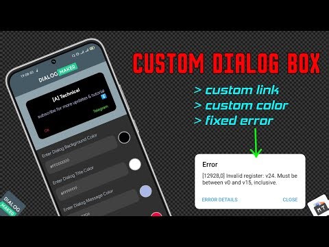 Add custom Dialog box in any app || fix errors