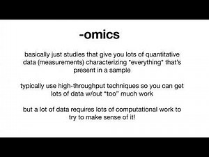 What's omics? A quick intro (from a non-pro)