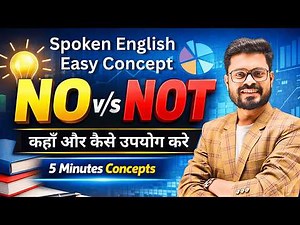 5 Min English Concept - NO V/s Not in Spoken English | English Speaking Practice