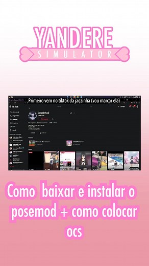como baixar e instalar o posemod como colocar ocs |@Jaqzinha #yanderesimulator #yandere #simulator #yansim #yansimulator