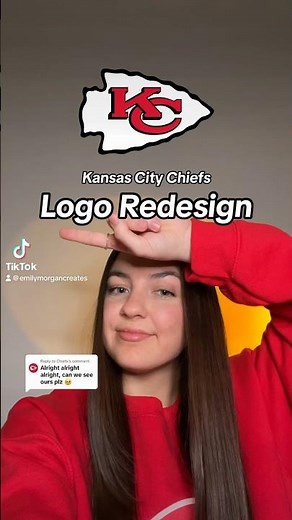 KC Chiefs logo redesign 🏹 #kansascitychiefs #kansascity #chiefs #mahomes #kelce #pacheco #arrowhead