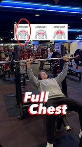 FULL CHEST Workout (Barbell) 3 essential exercises for chest and how you should perform it. 1- Incline Bench Press 4 sets 12 reps. Target your upper chest, using the Smith machine help you to control the movement. 3 - Classic Bench Press 3 sets 10 reps 2 sets 5-8 reps (heavy weights) Target the entire chest, in my opinion bench press with barbell is better than with dumbbells 2 - Close Grip Chest Press 3 sets 15 reps. Target lower and middle chest. Secondary target front shoulder. #fitnesstips #