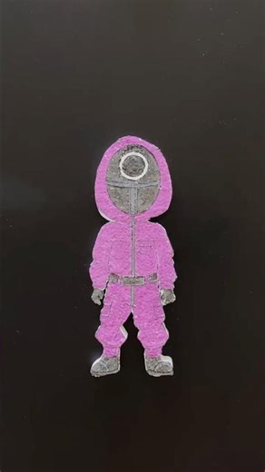 🦑 Cutting Guard in Circle Mask from Squid Game #asmr #foamfigure #art #drawing #relaxing