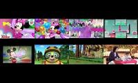 Mix of 8 videos from youtube : three minnies bow toon