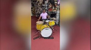 Clayton Cameron, ripping on brushes, makes a visit to the Pro Drum Shop and the Citrus Mod! 🥁 #ClaytonCameron #LudwigDrums #Ludwig #Drummer #CitrusMod | Ludwig Drums